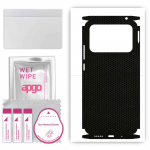 apgo Protective Skin Sticker for the back+sides compatible with Xiaomi Poco C40, Full Wrap Film, Foil, Vinyl - Pattern Matrix