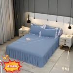 3 tk Voodilina Pitsseelikuga Paigaldatav Kahekordne Voodikate Madratsikate Kodu Padjap&uuml;&uuml;r Voodipesukomplekt Voodilina 2 tk Padjap&uuml;&uuml;ridega 150X200CM