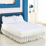 Enim m&uuml;&uuml;dud kena elegantne jacquard k&auml;sit&ouml;&ouml;na valmistatud stereoskoopiline pitsist lilleline volangidega voodiseelik tugeva elastse v&ouml;&ouml;ga &ndash; 15 tolli k&otilde;rge Twin 100x200x38cm