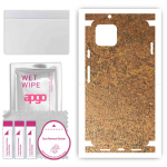 apgo Protective Skin Sticker for the back+sides compatible with Google Pixel 4, Full Wrap Film, Foil, Vinyl - Pattern Rusty Copper