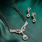 Kuldne naiste kaelakee komplekt Estele Candere Drop Mangalsutra Austria kristallidega