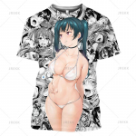 Mood T&uuml;drukud Bikiinid Graafiline T-s&auml;rk Meeste 3D Prindiga Seksikas BBW Naiste Multikas T-s&auml;rgid Hentai Anime Vabaaja Rannar&otilde;ivad Harajuku Riietus 4XL