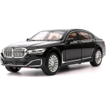 1/24 sulamist BMW M760Li m&auml;ngus&otilde;iduk, 6 uksega avatud mudelauto heli ja valgusega, kingituste kollektsioon lastele 1/24-Size:21.5*8.8*6.5cm must