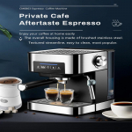 Espressomasina automaatne kohvimasin piimavahustaja puuteekraaniga espresso, cappuccino, latte ja mokkade jaoks