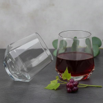 2 Verres &agrave; whisky en forme de diamant 350ml Verre alcool