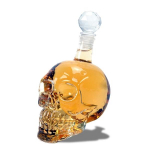 Bouteille Crystal whisky en t&ecirc;te de mort 500ml conservation alcool