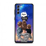Super Mom Baby Girl Boy Shell Samsung Galaxy S22 S21 S20 Ultra FE S22 S21 S20 S10 S9 S8 Plus 4G 5G S10e S7 Edge TPU Coque jaoks Samsung S7