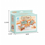 3-osaline diivanimudel Adornos Para laste &ouml;&ouml;kapp miniatuurne m&auml;nguasja imitatsioon &ouml;&ouml;kapp minim&ouml;&ouml;bli mudel miniatuurne 3Pcs beež