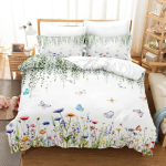 Liblikas Voodipesukomplekt 3D Naistele ja T&uuml;drukutele Tekikott ja Padjap&uuml;&uuml;rid T&auml;issuurus Luksuslik Kate Kuninga ja Superkuninga Voodikate Kingitused Baby 100x135cm white