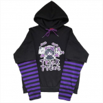 Jaapani vabaaja koomiksite pikkade varrukatega anime kapuutsid Naiste hiphop Harajuku Kawaii s&uuml;gis avara suures suuruses vintage kapuutsiga dressipluus XL