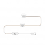 LED vanity peegli lambipirni peegli esivalgusti USB meigivalgusti kolmev&auml;rviline h&auml;mardav peegli tuli 2 Bulbs