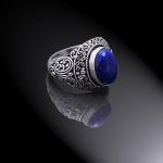Natural Lapis Lazuli Gemstone Handmade 925 Sterling Silver Ring Size 11.25 n9k55
