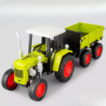 1/32 Traktori m&auml;nguasja sulamist survevalu simulatsiooniauto mudel, tsink-metallist kere, plastikust &scaron;assii, kummist rehviga s&otilde;iduk poisile s&uuml;nnip&auml;evakingiks roheline