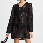2024 Lace Beach Cover up Robe de Plage Swimsuit Cover up Saida de Praia longa Naiste ujumiskost&uuml;&uuml;m Q721 One Size valge