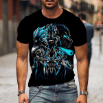 2024 Dragon Ball Z &Uuml;lem&otilde;&otilde;duline Meeste T-s&auml;rk Meeste T-s&auml;rk Trend Goku Laste Vegeta R&otilde;ivad L&uuml;hikeste varrukatega 4XL