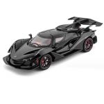 1/24 Apollo IE Intensa Emozione Sulamist Sportauto Mudel Valatud Metallist V&otilde;idus&otilde;idu Superauto Mudel Simulatsioonheli ja valgusega Laste M&auml;nguasi Kingitus must