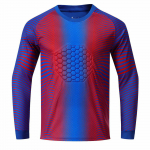 Poiste jalgpall V&auml;ravavahis&auml;rk Jalgpalliv&auml;ravavahi kampsunist T-s&auml;rk pikkade varrukatega spordij&otilde;usaali treeningu &uuml;laosa aktiivne riietus 5-6 Years punane/sinine