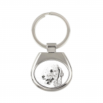 Bedlington Terrier, Rothbury Terrier, Rodbery Terrier - keychain with a dog, keychain with a print, personalized pendant from the Art-Dog brand