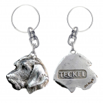 Dachshund Wire-haired, Wiener dog, Badger dog II - Silver-plated dog pendant, handbag decoration, backpack pendant by Art-Dog brand