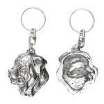 Tosa Inu, Tosa-Ken, Japanese Mastiff - Silver-plated dog pendant, handbag decoration, backpack pendant by Art-Dog brand