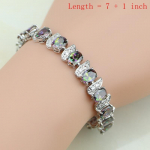 M&uuml;stiline Vikerkaare Tule Kuubiline Tsirkoon Ehtekomplektid H&otilde;be 925 Ehted Kaunistused Naistele K&otilde;rvar&otilde;ngad /Ripats /Kaelakee /S&otilde;rmus /K&auml;ev&otilde;ru