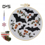 Halloweeni tikkimiskomplekt DIY ristpistes tikkimisr&otilde;ngaga k&auml;sitsi tikkimise starter K&auml;sitsi valmistatud p&auml;kapiku k&auml;sit&ouml;&ouml; algajatele t&auml;iskasvanutele E