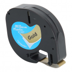 M&auml;rgistusteibi asendusosade lint 12 mm x 4 m BlackonGold Letratag etikettijale