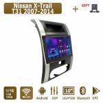 Android Carplay autoraadio Nissan X-Trail T31 2007-2014 multimeediumipleieri peakomplekti stereo-GPS-i navigatsioonis&uuml;steemile BT WIFI 2+32GB 1+16GB