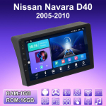 2 DIN Android Carplay Autoraadio Nissan Navara D40 2005-2010 jaoks Multimeediam&auml;ngija Peak Unit Stereo GPS-navigatsioon BT WIFI 4+64GB 1+16GB