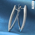 925 Sterling h&otilde;be AAA tsirkoonist augustatavad k&otilde;rvar&otilde;ngad Moodsad pulmaehted 1.20*3.10cm