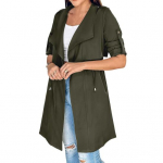 Talvine naiste jakk, mansetin&ouml;&ouml;pidega varrukad, n&ouml;&ouml;riga v&ouml;&ouml;koht Tuulejope avatud S khaki