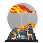 3D d&uuml;naamiline liivakell Pilt Liikuva Liiva Kunst, L&otilde;&otilde;gastav 3D Maastiku Liivamaali Liivakell sinine