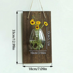 Kodu Dekor Vertikaalne Seinale Riputatav Klaasist ja Puidust Vaas Terarium H&uuml;dropoonika Taim Bonsai