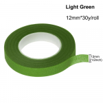 30 jardi 12 mm lillelise varrega teip, n&ouml;&ouml;pauk, kunstlille tolmukate lillepood, rohelised teibid, nailonist lilletarvikud light green