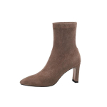 Suurused 34-45 Naiste Fetish Suede Pahkluusaapad Stiletto K&otilde;rged Kontsad L&uuml;hikesed Terava Otsaga Kontsad Kontori Daam &Uuml;hev&auml;rvilised L&uuml;hikesed Saapad Must Nude 11 brown