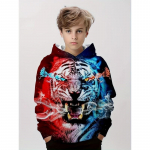 Laste Riietus Poiste Kapuutsiga Pikkade Varrukatega 3D Tiigrite Prindiga Laste Kevad S&uuml;gis Riided Vabaaja V&auml;lisstiilis Poiste T&uuml;drukute Riided Topid 160