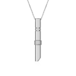 Piiri&uuml;lene kuum m&uuml;&uuml;k roostevabast terasest silindrikujuline vile matt s&otilde;rmus ripats Moodne uus kaelakee meeste ja naiste ehete hulgim&uuml;&uuml;k