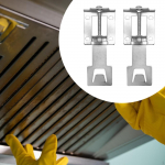 2 Pieces Adjustable Range Hood Bracket Wall Hanging Fixing Easy to Install Floating