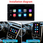 2 DIN 10,1 tolline 2+32G autoraadio 90&deg; p&ouml;&ouml;ratav universaalne Android Auto Mirror Link multimeedia CarPlayer GPS WIFI DSP FM autostereo 4-core 2GB+32GB