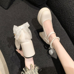 Mood 2024 Suvi Uus k&otilde;rged kontsad Naiste sandaalid P&otilde;hi Libisemiskindel V&auml;ljas Naiste disainer Sandaalid Seksikas Mood Kumm Elegantne naine kontsad 35 beež