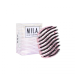 SISTER YOUNG MILA POCKET PINK BV - Mini szczotka z włosiem dzika r&oacute;żowa