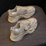 Moodsad Naiste Paksude Taldadega Tossud S&uuml;gis Uued Vabaaja Vulkaniseeritud Kingad Daamide Paelad Vabaaeg Jooksmine Spordijalatsid Zapatillas Mujer 35 khaki
