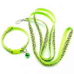 1 tk Lovely koera jalutusrihma ja kaelarihma komplekt 1,2 M kutsikale Kassi t&otilde;mbek&ouml;is Koera kaelarihma rakmed Vastupidavad jalutusrihmad ja kaotsiminekuvastased lemmikloomad roheline