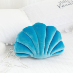 Sea Shell Velvet Seljakarbi t&auml;idisega Palus padi Kodu Kodu Voodi Diivanipadi Kaunistus Palus m&auml;nguasjad Kingitus 34*25cm sinine