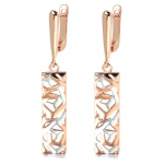 Kinel Rose Gold v&auml;rvi ruudukujulised pikad k&otilde;rvar&otilde;ngad naistele Silver Mix Boho ehted roosa kuldne v&auml;rv