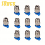 10 tk 3D-printeri tarvikuid, sealhulgas 10 PC4-01 pneumaatilist pistikut ja 10 kiirpistikuga gaasitoru sirgete M10 keermetega ja V6 kiir&uuml;hendustega 10pcs