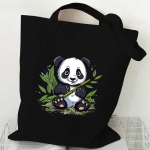 L&otilde;uendikott naistele, multika panda prindiga k&auml;ekott, hoiustamiseks, korduvkasutatav l&otilde;uendist &otilde;lakott naistele, kandekott