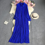 YYFS Naiste moe kevads&uuml;gisene &uuml;hev&auml;rvilised tr&uuml;kitud pikkade varrukatega POLO kaelaga vaba v&ouml;&ouml;kohaga vabaajakleidid Size: One Size