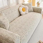 Suurused Reguleeritav elastne diivanikate Ruumiline puuvillane ruuduline diivanipeti paks diivanikate elutuppa diivanikatted 145-185 beige