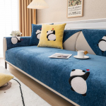 Luksuslik diivanikatte padi Cartoon Panda L-kujuline nahkdiivanikate Four Seasons universaalne libisemiskindel seljar&auml;tik elutuppa 70x70